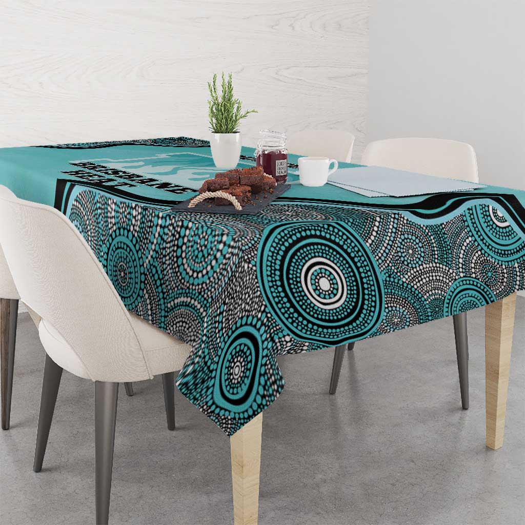 Custom Brisbane Heat Tablecloth Indigenous Art - Grunge Style
