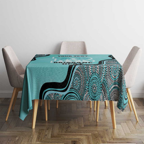 Custom Brisbane Heat Tablecloth Indigenous Art - Grunge Style