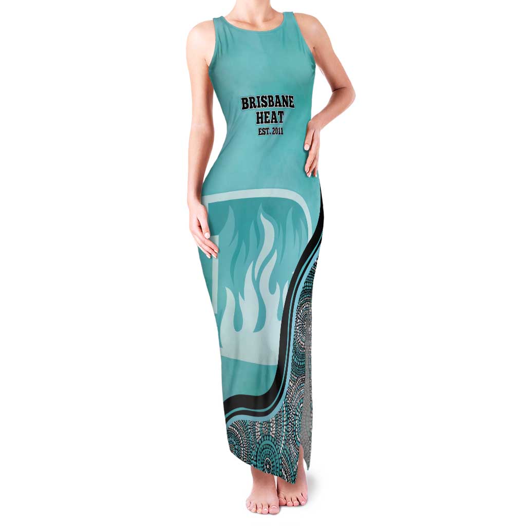 Custom Brisbane Heat Tank Maxi Dress Indigenous Art - Grunge Style