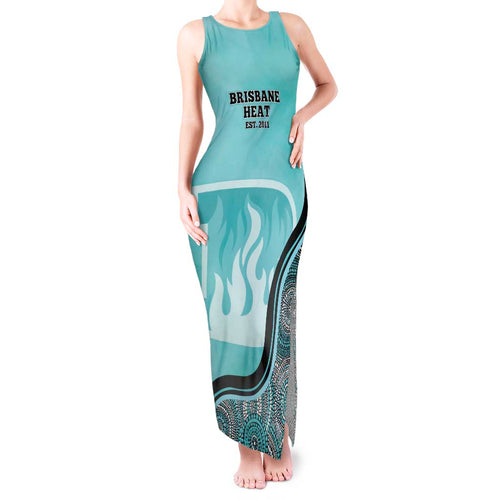 Custom Brisbane Heat Tank Maxi Dress Indigenous Art - Grunge Style