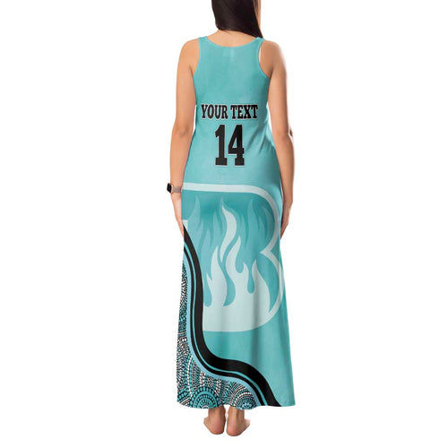 Custom Brisbane Heat Tank Maxi Dress Indigenous Art - Grunge Style
