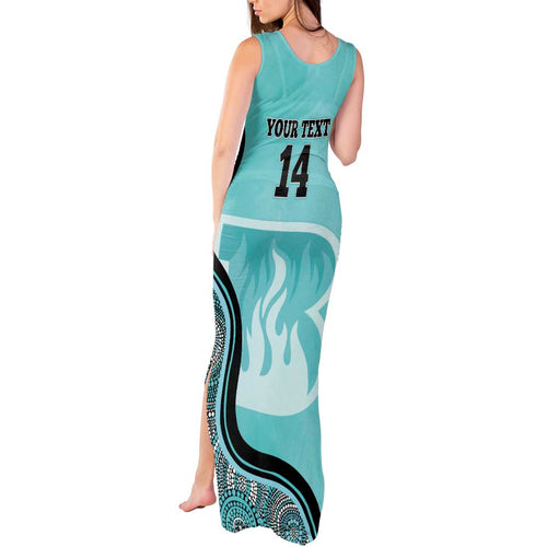 Custom Brisbane Heat Tank Maxi Dress Indigenous Art - Grunge Style
