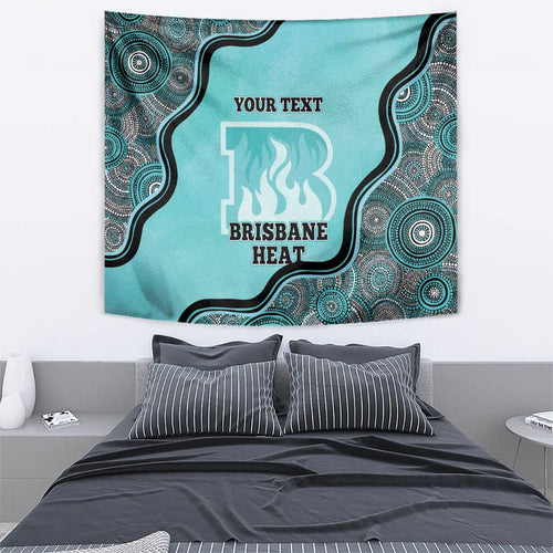 Custom Brisbane Heat Tapestry Indigenous Art - Grunge Style