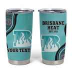 Custom Brisbane Heat Tumbler Cup Indigenous Art - Grunge Style
