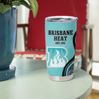 Custom Brisbane Heat Tumbler Cup Indigenous Art - Grunge Style