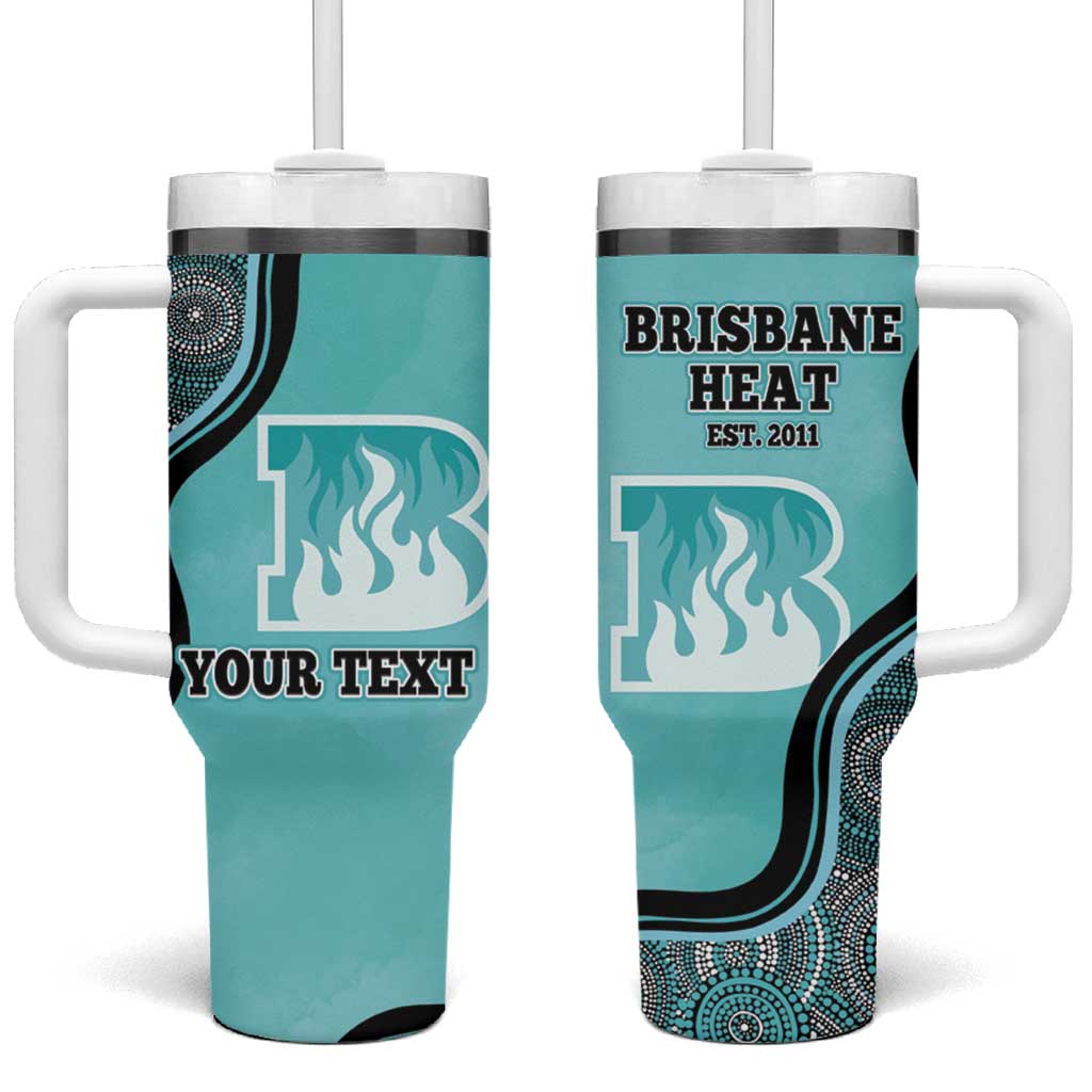 Custom Brisbane Heat Tumbler With Handle Indigenous Art - Grunge Style