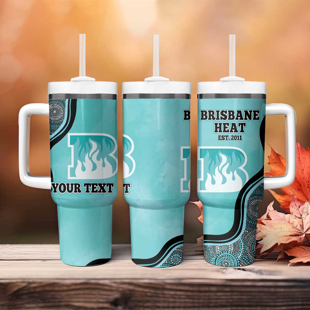 Custom Brisbane Heat Tumbler With Handle Indigenous Art - Grunge Style