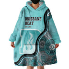 Custom Brisbane Heat Wearable Blanket Hoodie Indigenous Art - Grunge Style