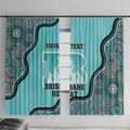 Custom Brisbane Heat Window Curtain Indigenous Art - Grunge Style