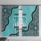 Custom Brisbane Heat Window Curtain Indigenous Art - Grunge Style