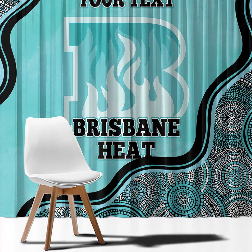 Custom Brisbane Heat Window Curtain Indigenous Art - Grunge Style