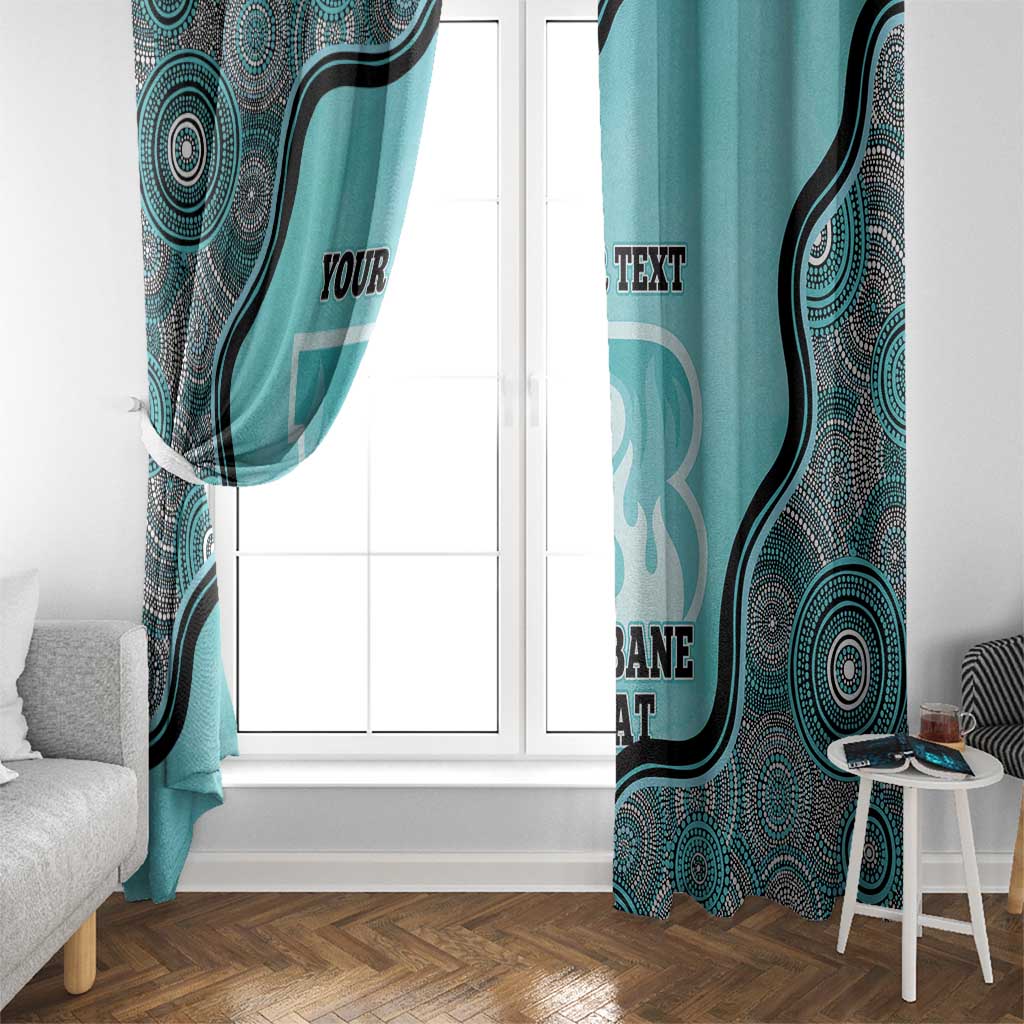 Custom Brisbane Heat Window Curtain Indigenous Art - Grunge Style