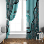 Custom Brisbane Heat Window Curtain Indigenous Art - Grunge Style