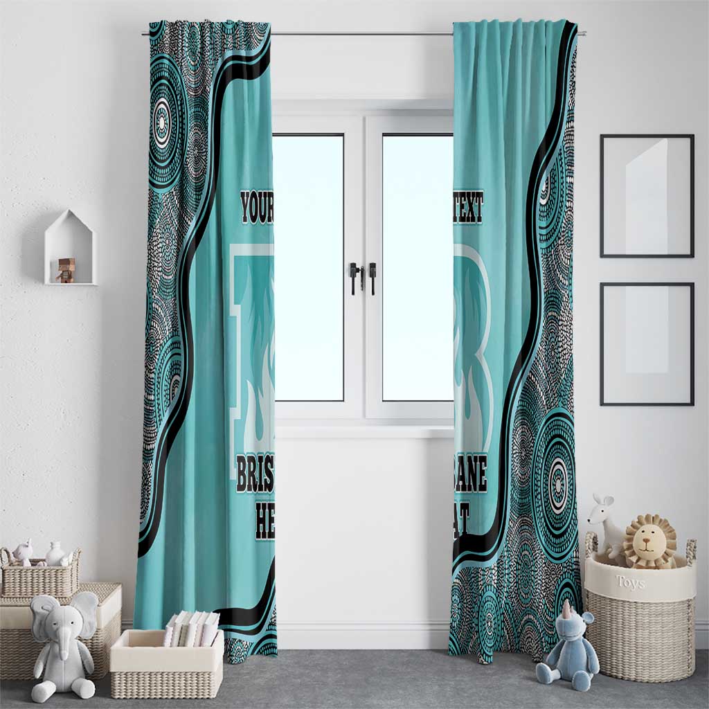 Custom Brisbane Heat Window Curtain Indigenous Art - Grunge Style
