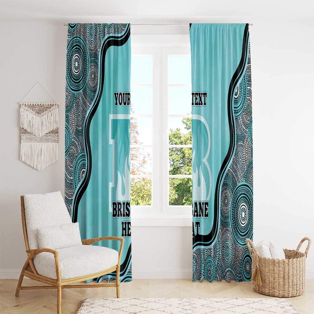 Custom Brisbane Heat Window Curtain Indigenous Art - Grunge Style