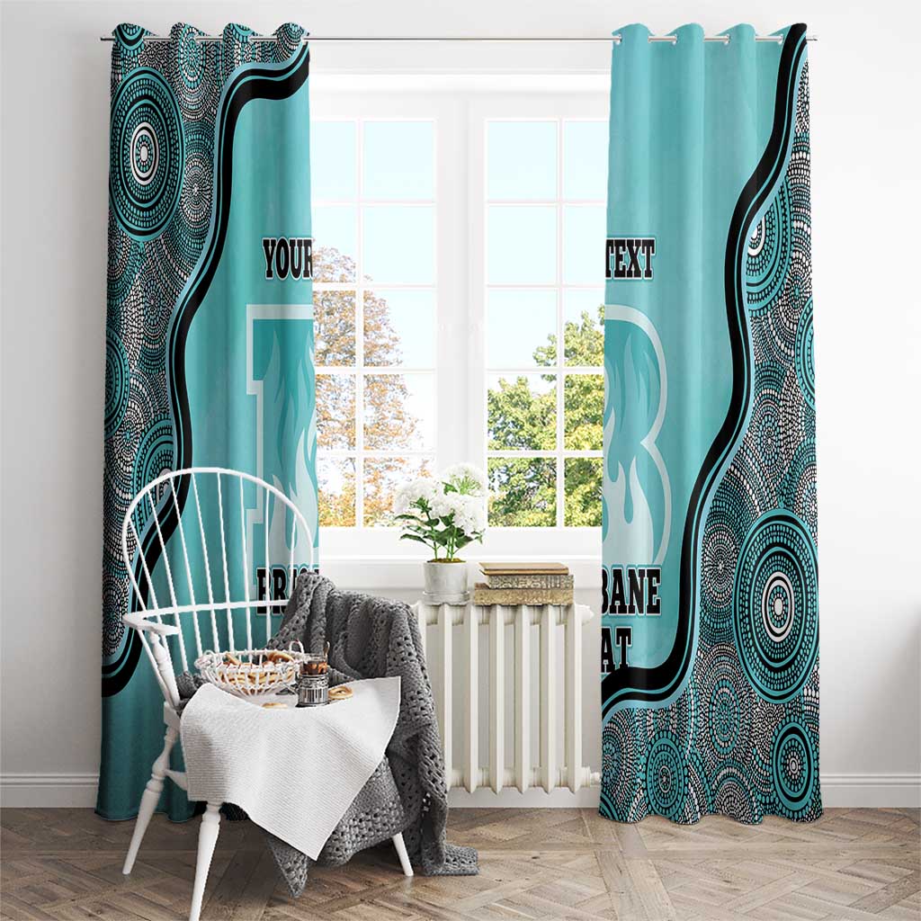 Custom Brisbane Heat Window Curtain Indigenous Art - Grunge Style
