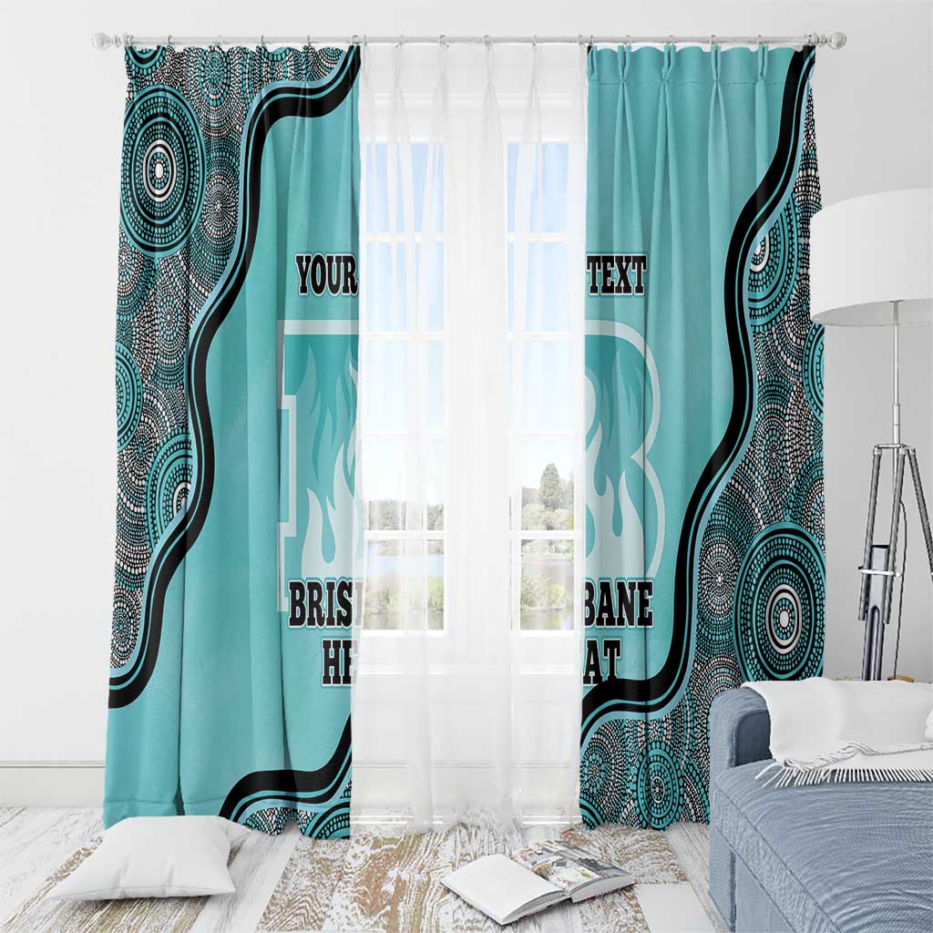 Custom Brisbane Heat Window Curtain Indigenous Art - Grunge Style