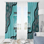 Custom Brisbane Heat Window Curtain Indigenous Art - Grunge Style