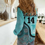 Custom Brisbane Heat Women Casual Shirt Indigenous Art - Grunge Style
