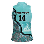 Custom Brisbane Heat Women Sleeveless Polo Shirt Indigenous Art - Grunge Style