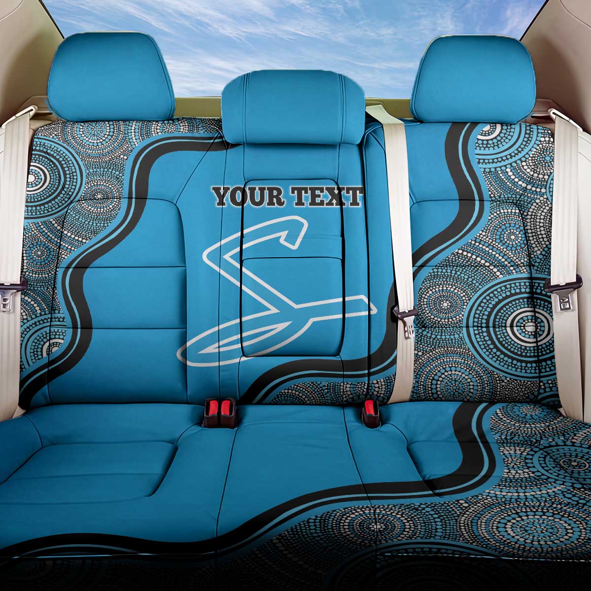 Custom Adelaide Strikers Back Car Seat Cover Indigenous Art - Grunge Style