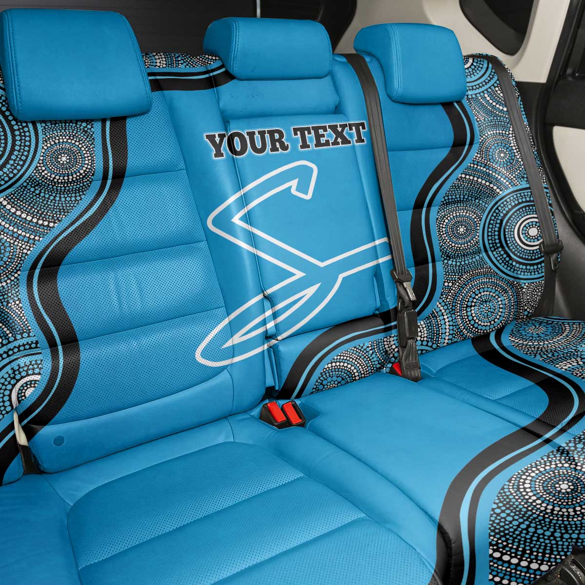 Custom Adelaide Strikers Back Car Seat Cover Indigenous Art - Grunge Style