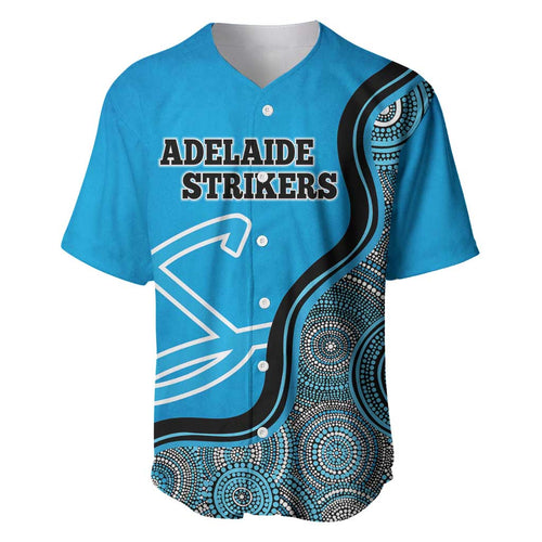Custom Adelaide Strikers Baseball Jersey Indigenous Art - Grunge Style