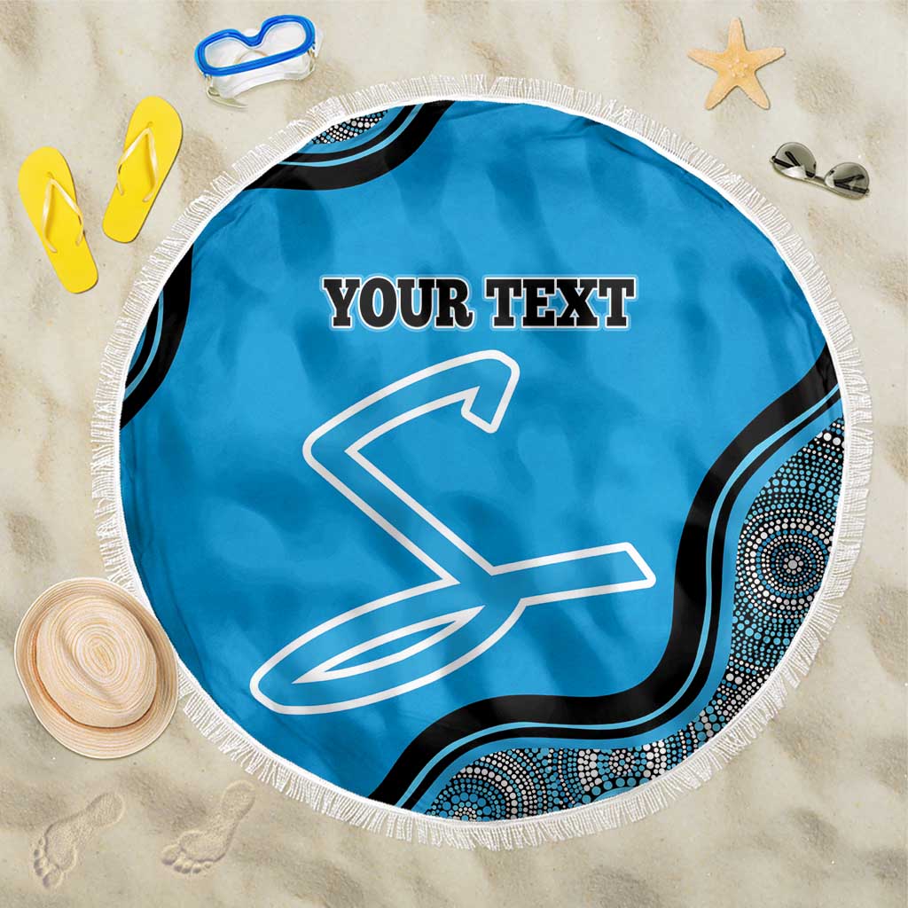 Custom Adelaide Strikers Beach Blanket Indigenous Art - Grunge Style