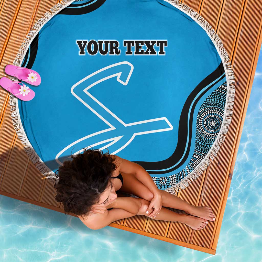 Custom Adelaide Strikers Beach Blanket Indigenous Art - Grunge Style