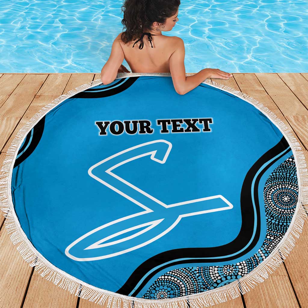 Custom Adelaide Strikers Beach Blanket Indigenous Art - Grunge Style