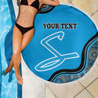 Custom Adelaide Strikers Beach Blanket Indigenous Art - Grunge Style