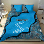 Custom Adelaide Strikers Bedding Set Indigenous Art - Grunge Style