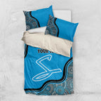 Custom Adelaide Strikers Bedding Set Indigenous Art - Grunge Style