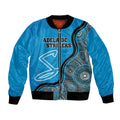Custom Adelaide Strikers Bomber Jacket Indigenous Art - Grunge Style