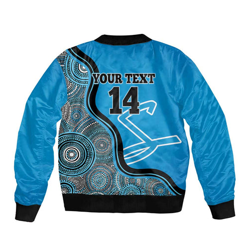 Custom Adelaide Strikers Bomber Jacket Indigenous Art - Grunge Style