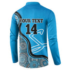 Custom Adelaide Strikers Button Sweatshirt Indigenous Art - Grunge Style