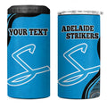 Custom Adelaide Strikers 4 in 1 Can Cooler Tumbler Indigenous Art - Grunge Style