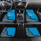 Custom Adelaide Strikers Car Mats Indigenous Art - Grunge Style