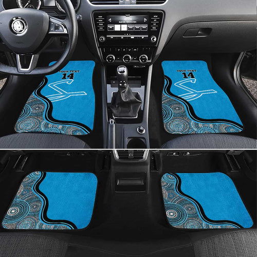 Custom Adelaide Strikers Car Mats Indigenous Art - Grunge Style