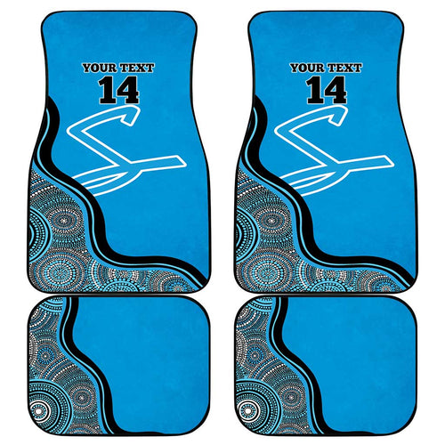 Custom Adelaide Strikers Car Mats Indigenous Art - Grunge Style
