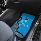Custom Adelaide Strikers Car Mats Indigenous Art - Grunge Style