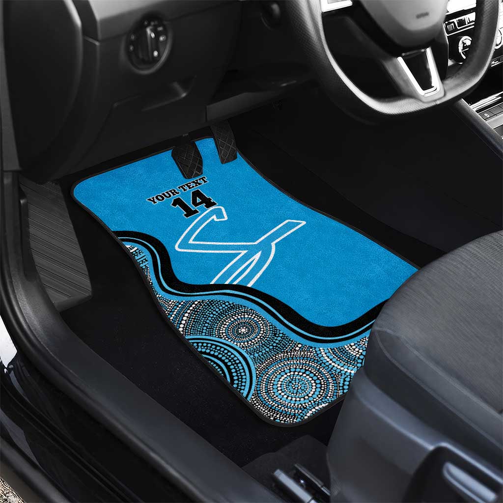Custom Adelaide Strikers Car Mats Indigenous Art - Grunge Style