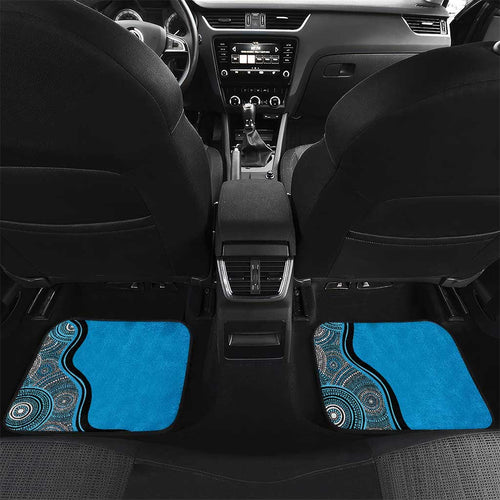Custom Adelaide Strikers Car Mats Indigenous Art - Grunge Style