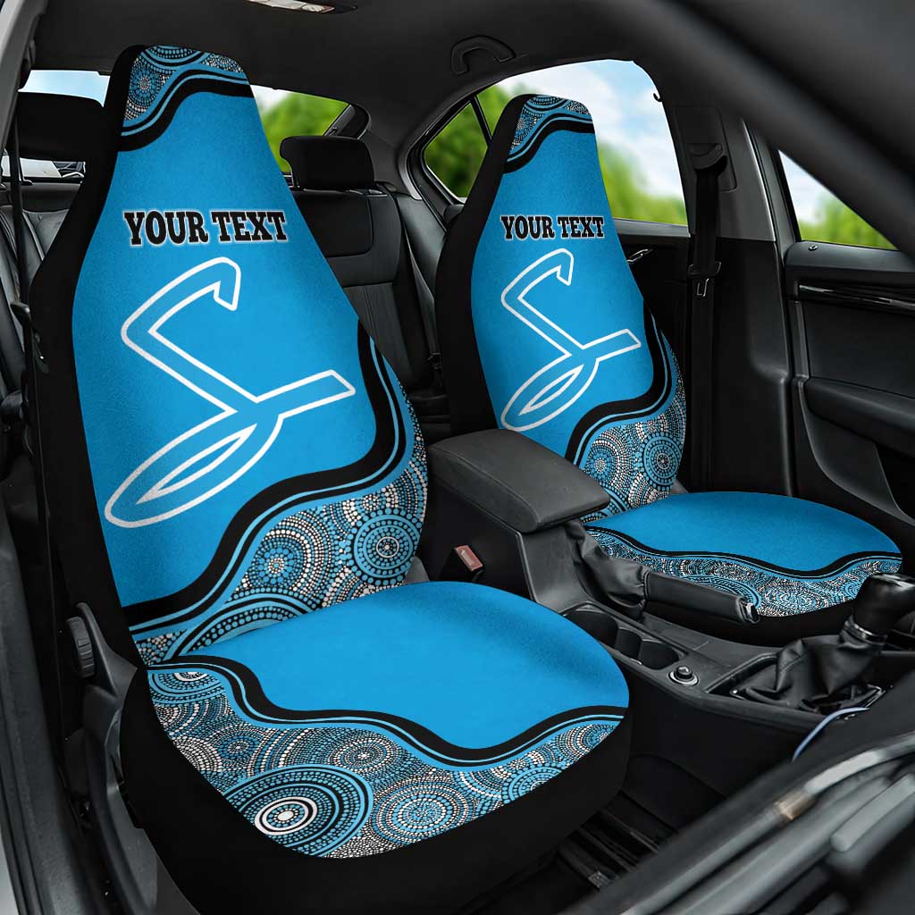 Custom Adelaide Strikers Car Seat Cover Indigenous Art - Grunge Style