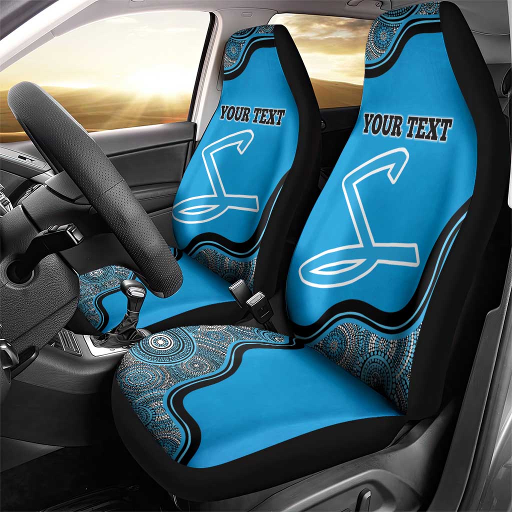 Custom Adelaide Strikers Car Seat Cover Indigenous Art - Grunge Style