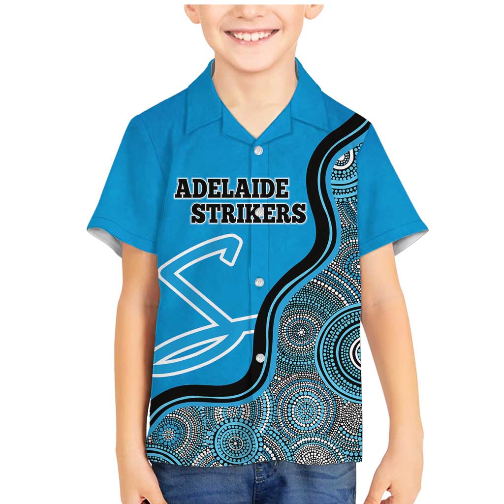 Custom Adelaide Strikers Family Matching Mermaid Dress and Hawaiian Shirt Indigenous Art - Grunge Style