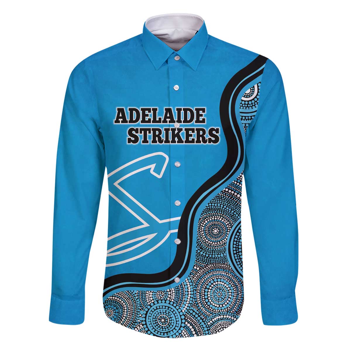 Custom Adelaide Strikers Family Matching Off The Shoulder Long Sleeve Dress and Hawaiian Shirt Indigenous Art - Grunge Style