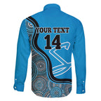 Custom Adelaide Strikers Family Matching Off The Shoulder Long Sleeve Dress and Hawaiian Shirt Indigenous Art - Grunge Style