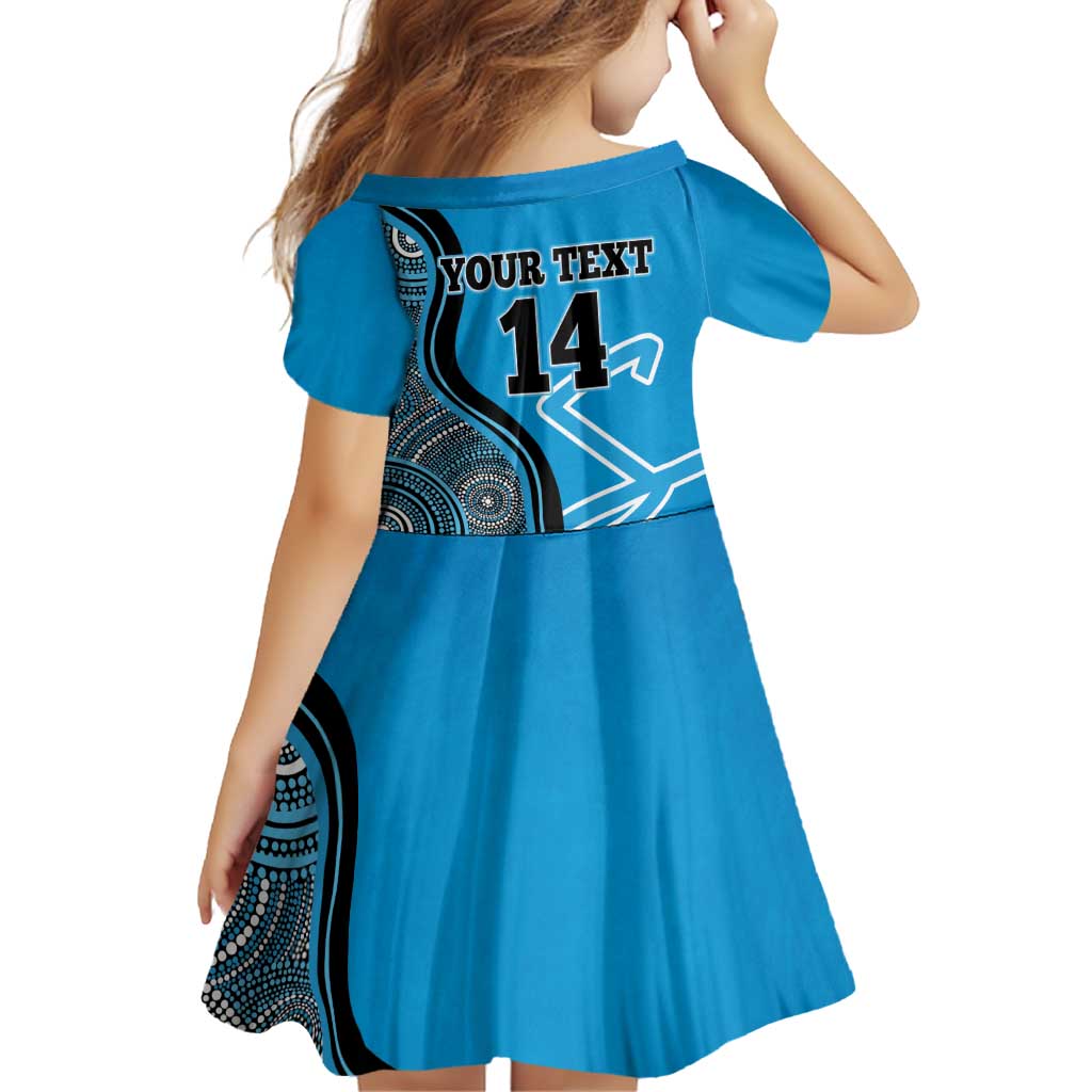 Custom Adelaide Strikers Family Matching Off Shoulder Short Dress and Hawaiian Shirt Indigenous Art - Grunge Style