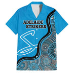 Custom Adelaide Strikers Family Matching Puletasi and Hawaiian Shirt Indigenous Art - Grunge Style